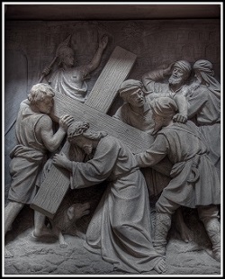 Fifth - The Cyrenian helps Jesus carry the Cross