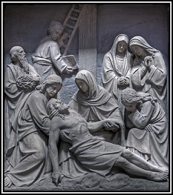 Thirteenth Station - Jesus is taken down from the Cross and given to his Mother